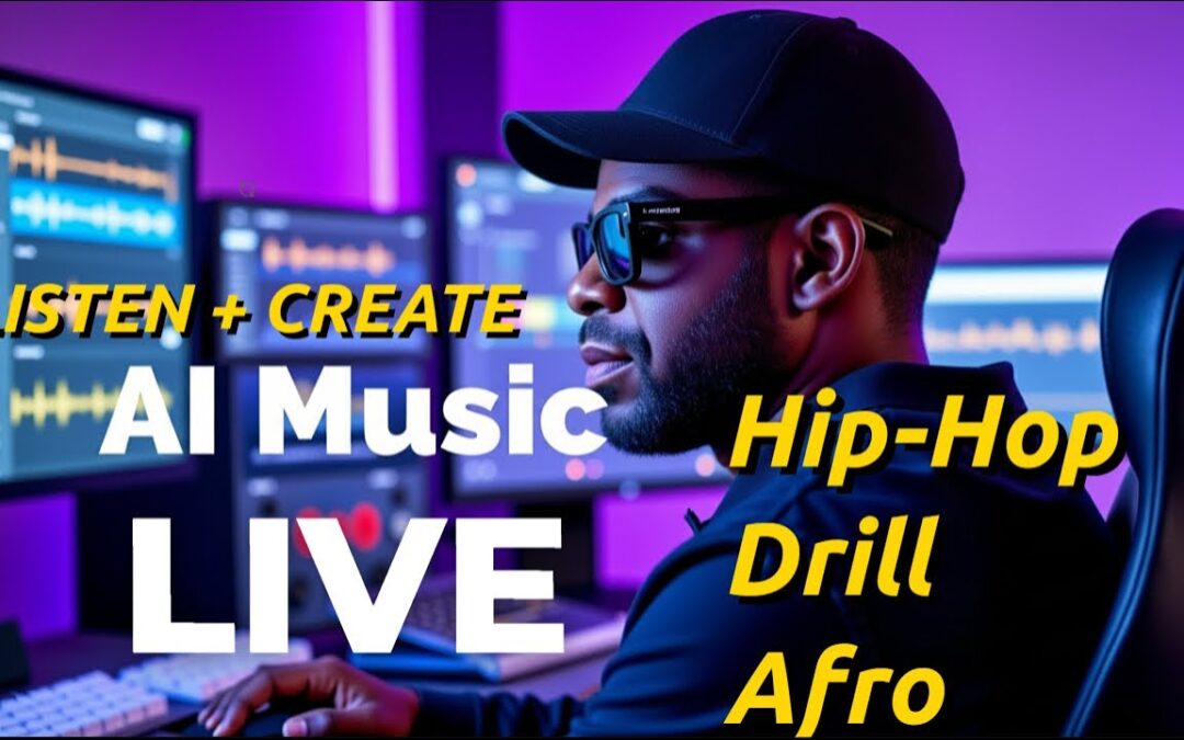 AI Music LIVE | Listening + Creating New Songs with Prompts (Hip Hop, Drill, Afrobeat)