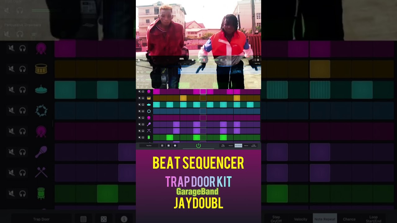 Dance on HipHop Afrobeats Creating Drum Pattern in GarageBand iPad