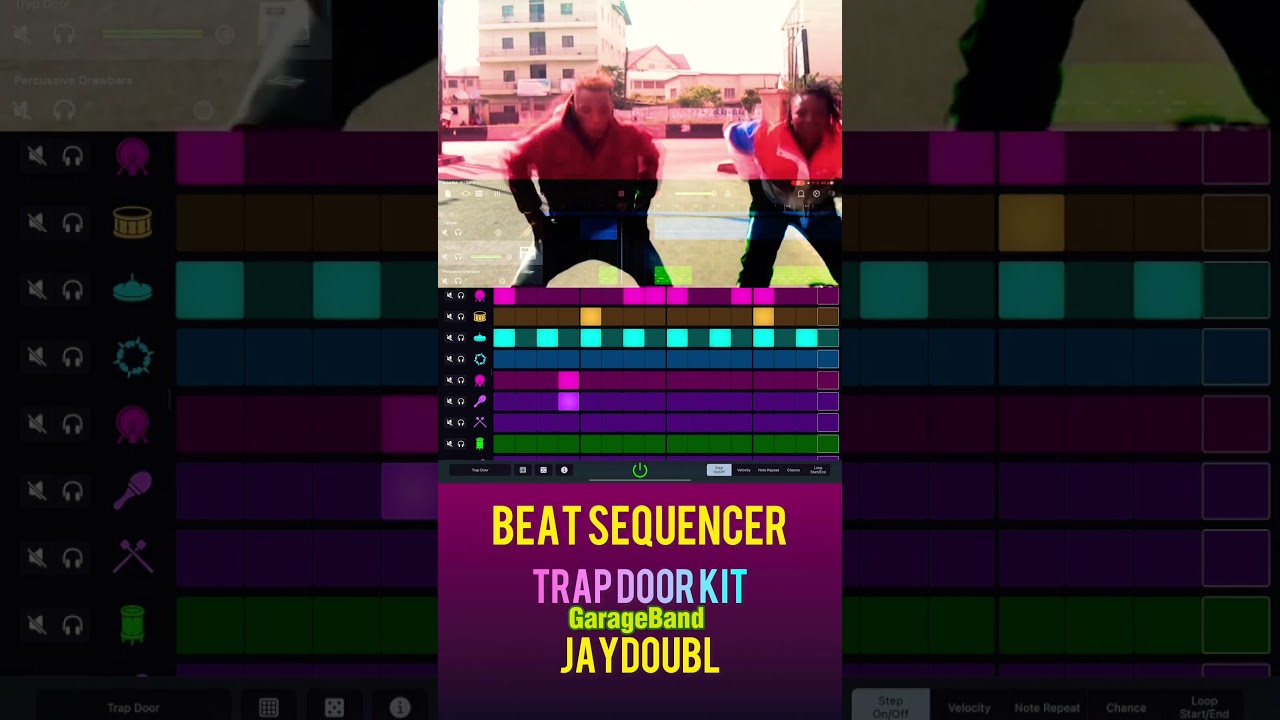 Dancers + Beat Sequencer in GarageBand IPad on HipHop Afrobeats Beats #dance #hiphop #afrobeats