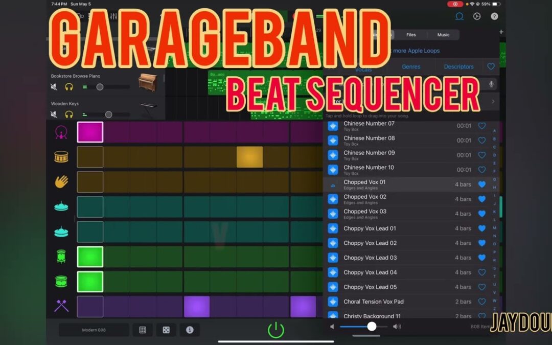 Watch how I Build Beat in GarageBand iPad Pro with Beat Sequencer Into a Song
